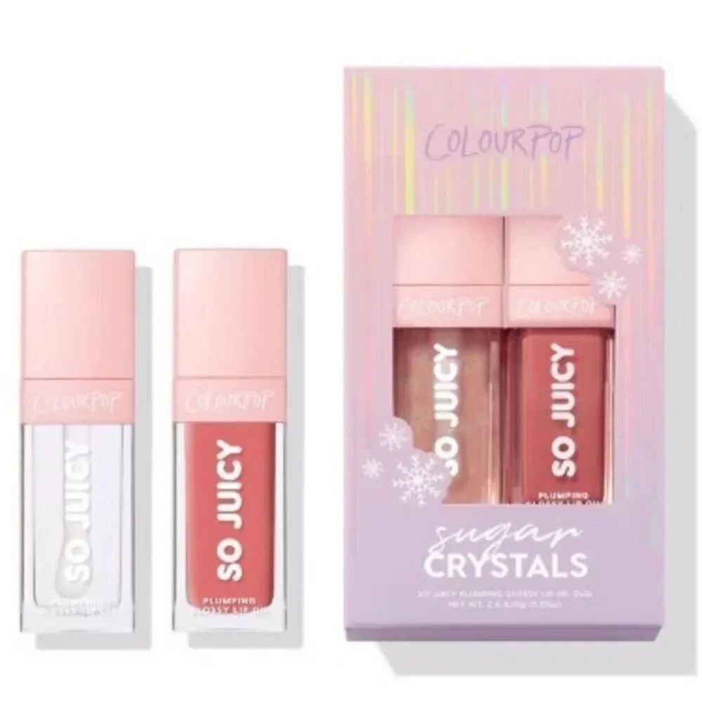 Colourpop so juicy plumping glossy lip oil duo